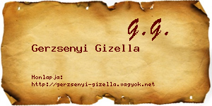 Gerzsenyi Gizella névjegykártya